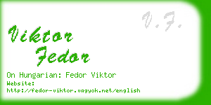 viktor fedor business card